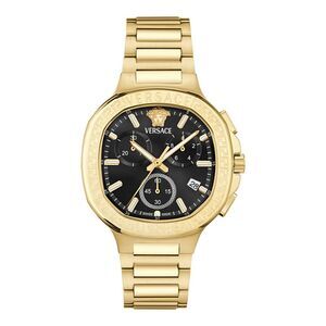 Versace V-Chrono Square Bracelet Watch Gold Womens
